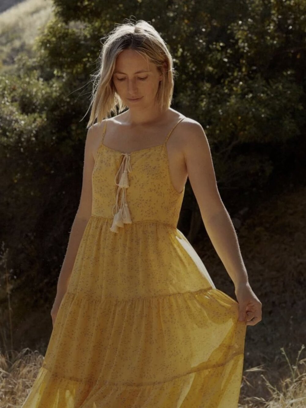 Christy Dawn- The Petunia Dress- Lemon Ditsy